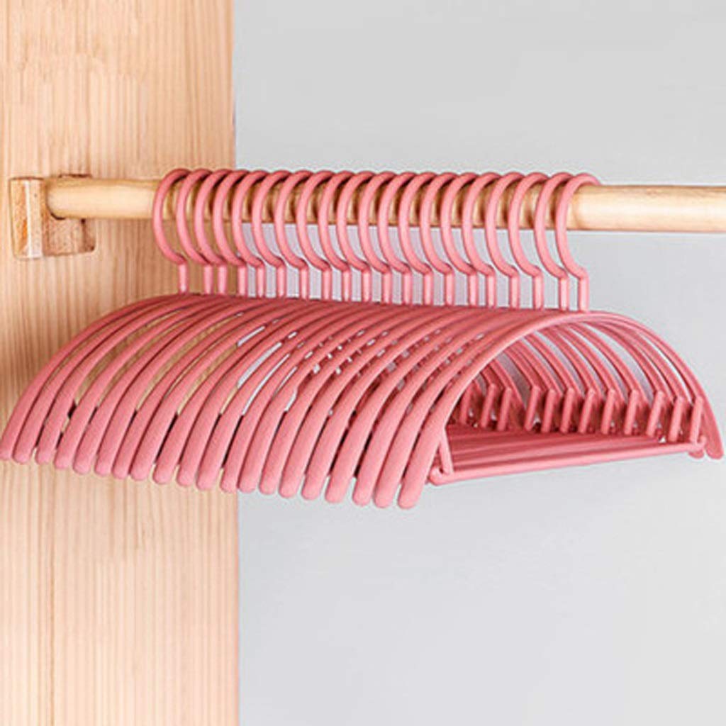 MOBYGKFY 10pcs Clothes Hanger household Non-slip Hanger Plastic Wide Shoulder Semi-circular Hanger Seamless Hanging Organizer(D)