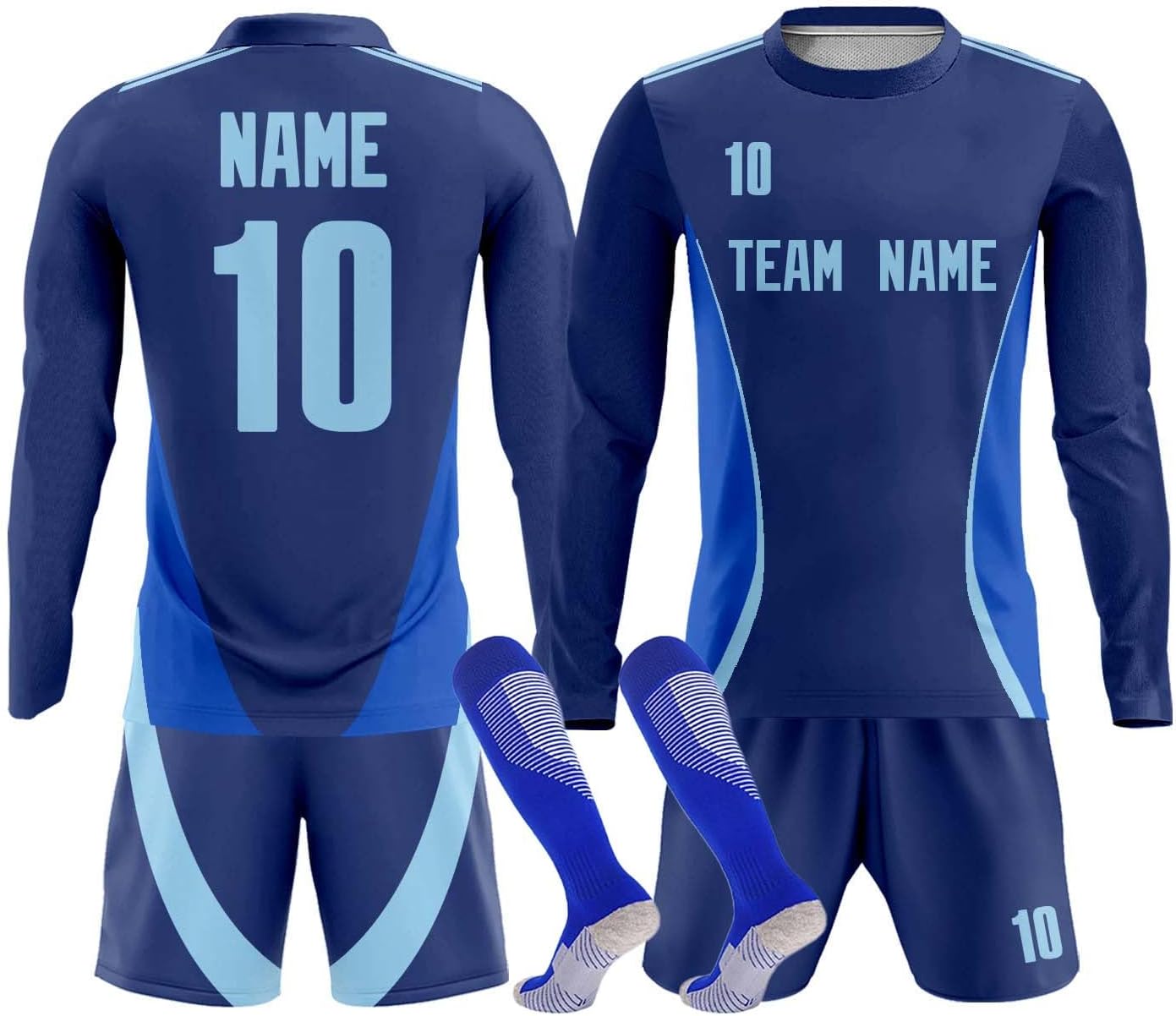 Custom Soccer Jersey Shorts Adult Kids Soccer Uniform with Team Name Number Logo Plus Size