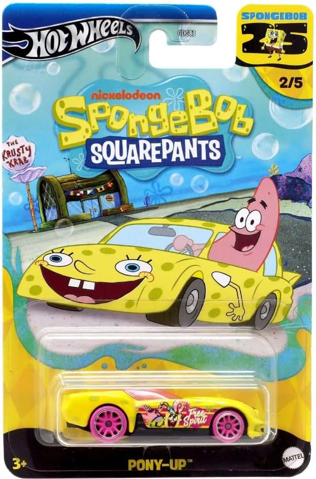 Hot Wheels Pony-Up Spongebob Squarepants 25 Years 2/5 Die-cast Car