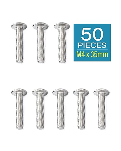 Miniatura 9 de Tornillos de cabeza Phillips M4 x 1.772 in, tornillos de acero inoxidable 304, paquete de 100 unidades