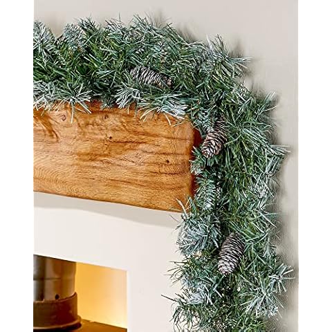 WeRChristmas 9ft Scandinavian Blue Spruce Garland Cover