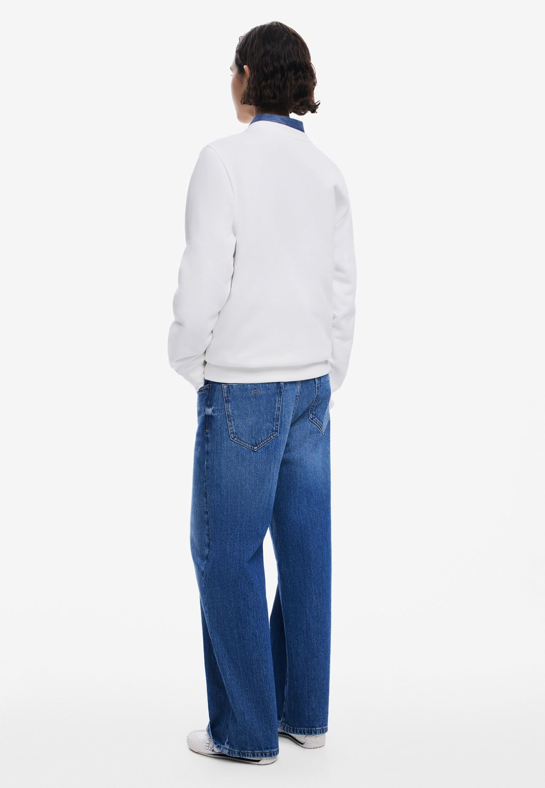 Desigual Sweat_Avery Mickey, 1001 Raw, S, biała, S