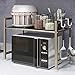 PENGFEI Küchenregal Küche Regal Storage Racks Küchen-Mikrowelle Backofengestell Bodenständig Multifunktion Zuhause Gewürzflaschen Brotmaschine Klammer Metall 2 Schichten, 3 Farben 60x32x48cm