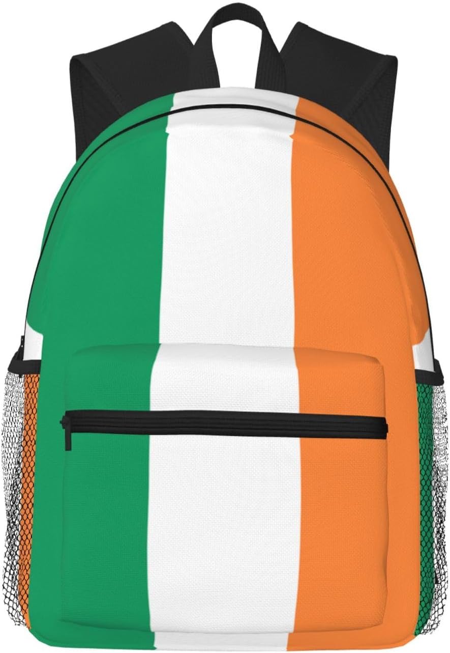 Irish flag Backpack Large Sports Bag, Best for Basketball, Soccer, Volleyball, Swim, Gym, Travel