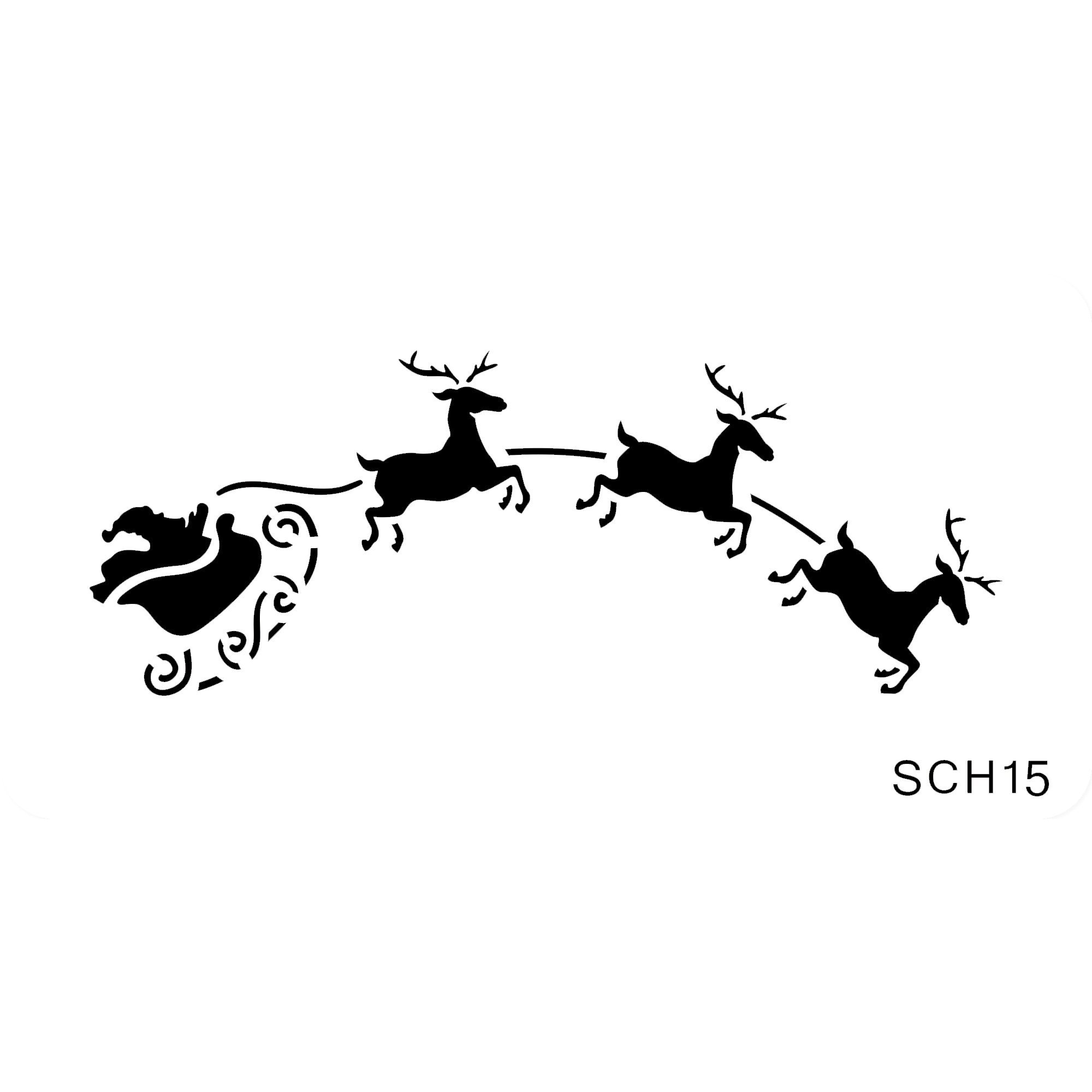 Santa Sleigh Stencil