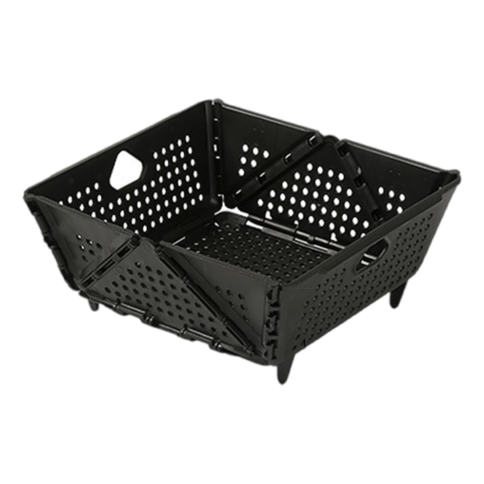Tsophreniq Dishwasher Safe Foldable Strainer Foldable Storage Basket for Food Cleaning Vegetables Fruits Kitchen Use Stackable Vegetable Drainer