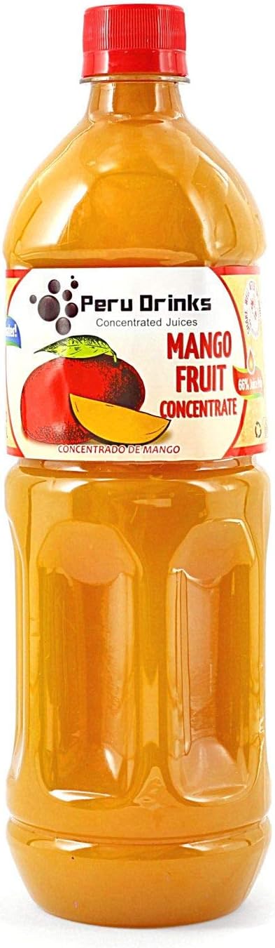 Peru Drinks - Natural Peruvian Pure Concentrate Fruit Juice - Mango - Yields 1 Gallon of Juice
