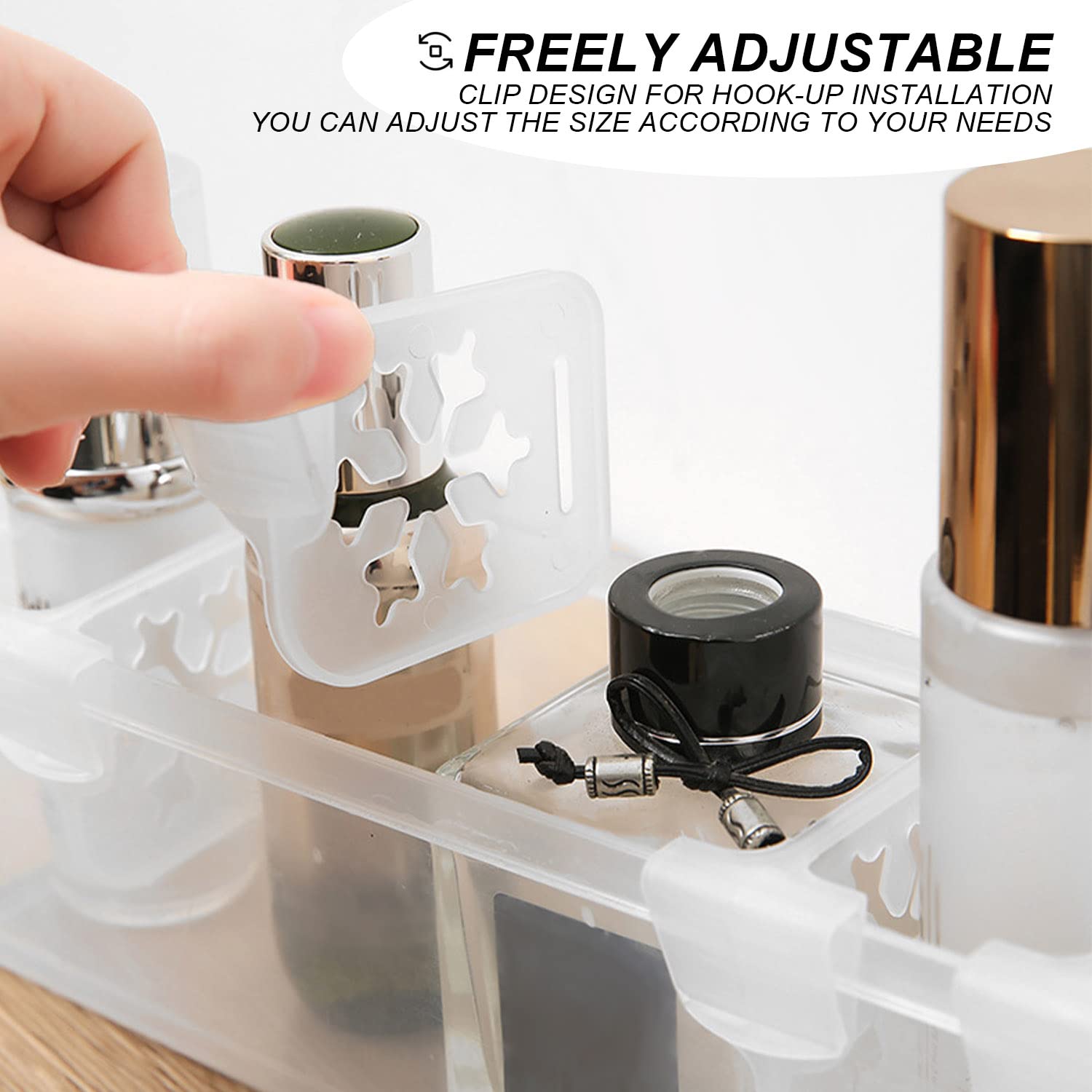 Divisori Per Frigorifero Chtuiklri - 20 Pezzi Regolabili, Fermabottiglie Salvaspazio - Foto 9