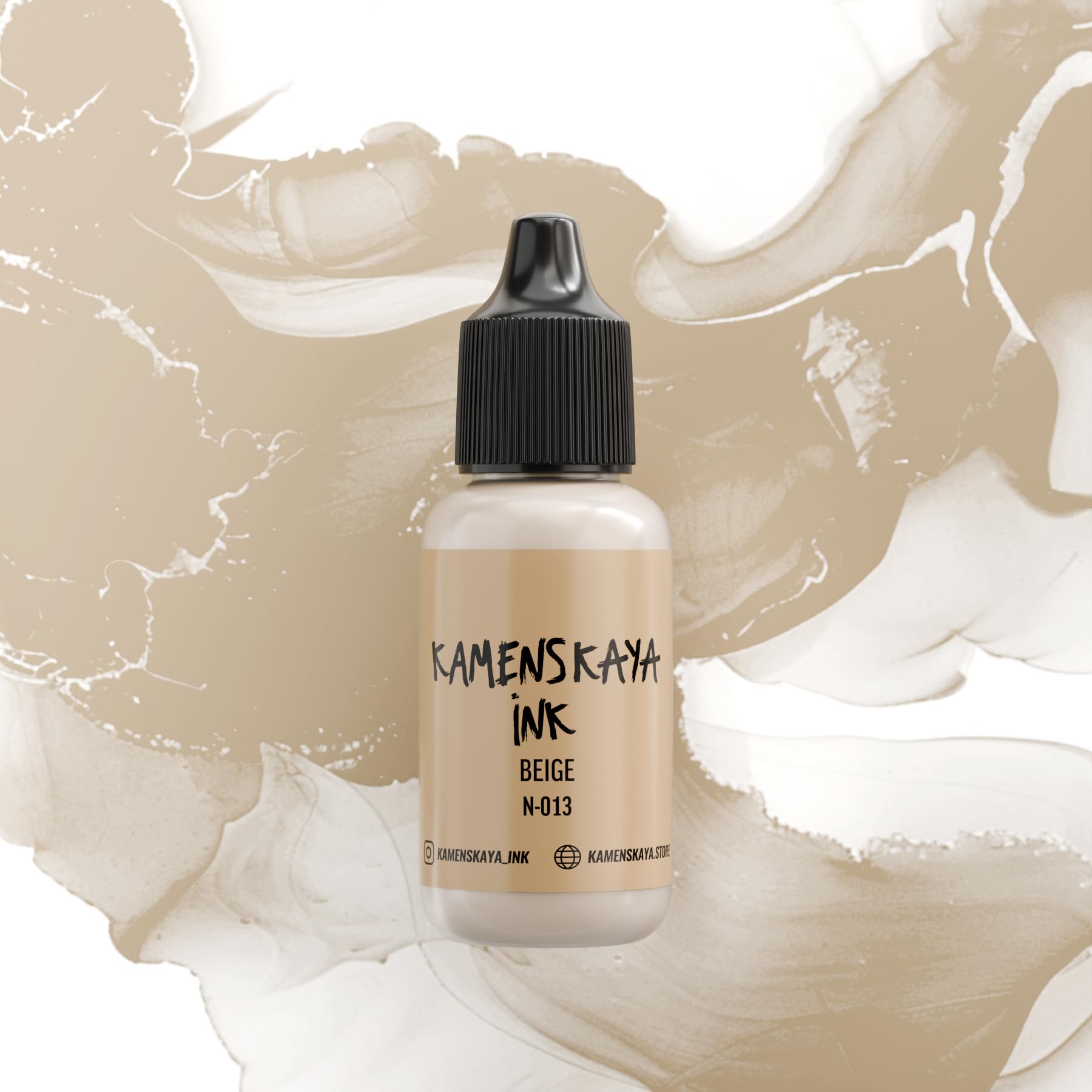 KAMENSKAYA Alcohol Inks, Pastel line: Pastel Alcohol Ink N-013 'Beige', 0.51 fl oz (15 ml)