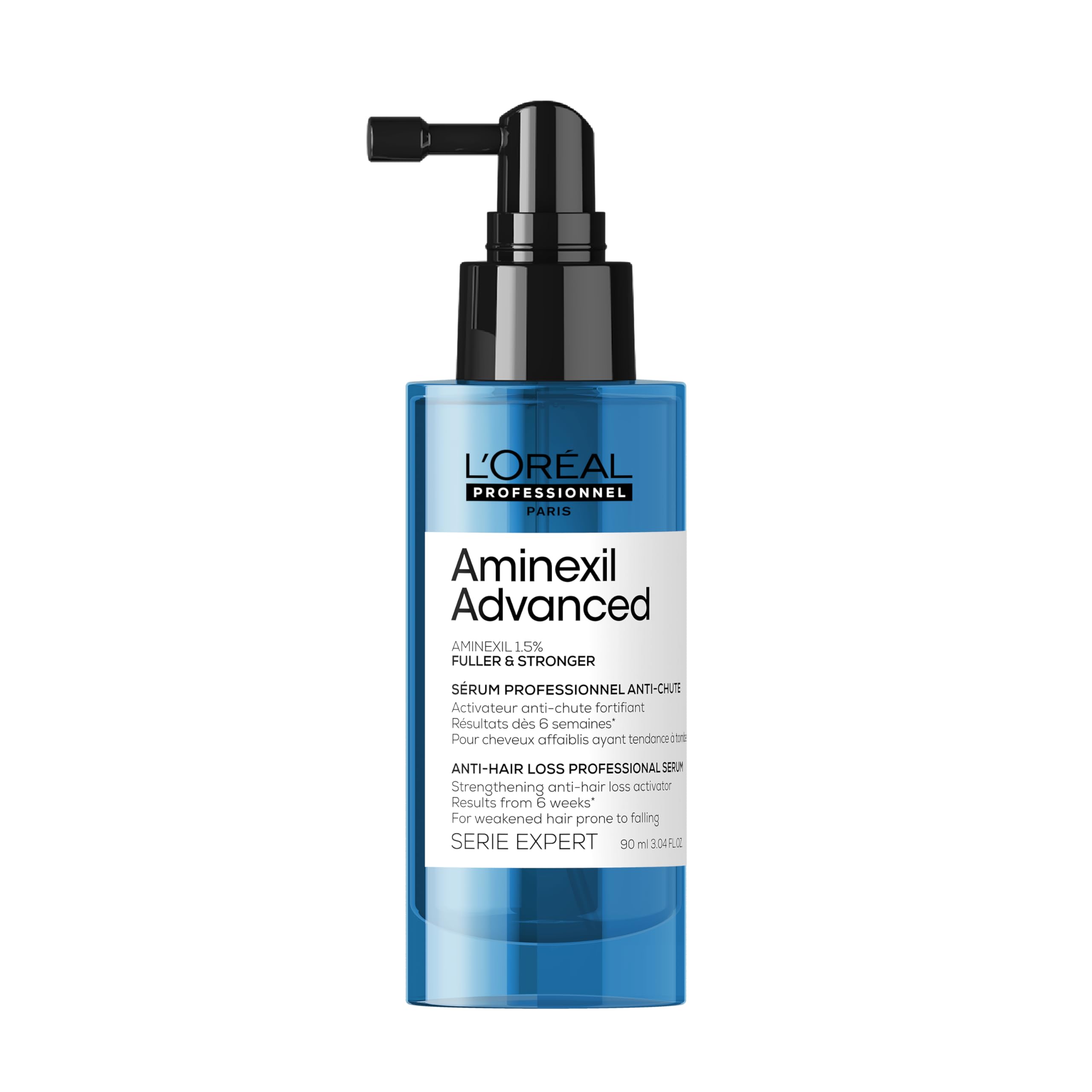 L’Oréal Professionnel | Aminexil Advanced Strengthening Anti-hair Loss Activator Serum | For Weakened Hair Prone to Falling | Concentrated with 1.5% Aminexil | SERIE EXPERT | 90ml
