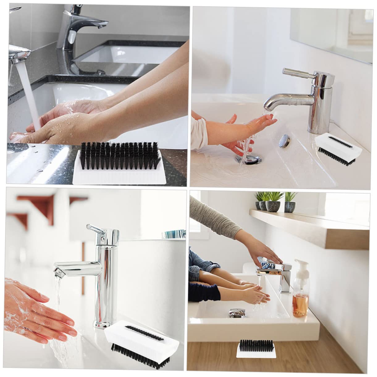 Healvian 8 Piezas Cepillo de Uñas de Doble Cara de Uñas y Antideslizante para Hogar Manicura y Resistente Altas y de Usar