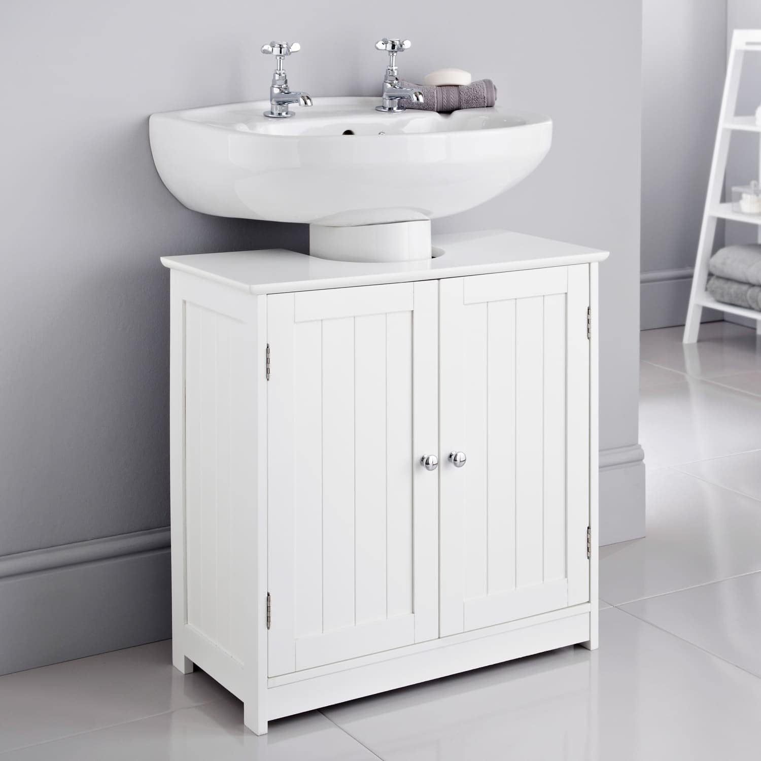 Portland Under Sink Bathroom Cabinet White : Amazon.co.uk: Home & Kitchen
