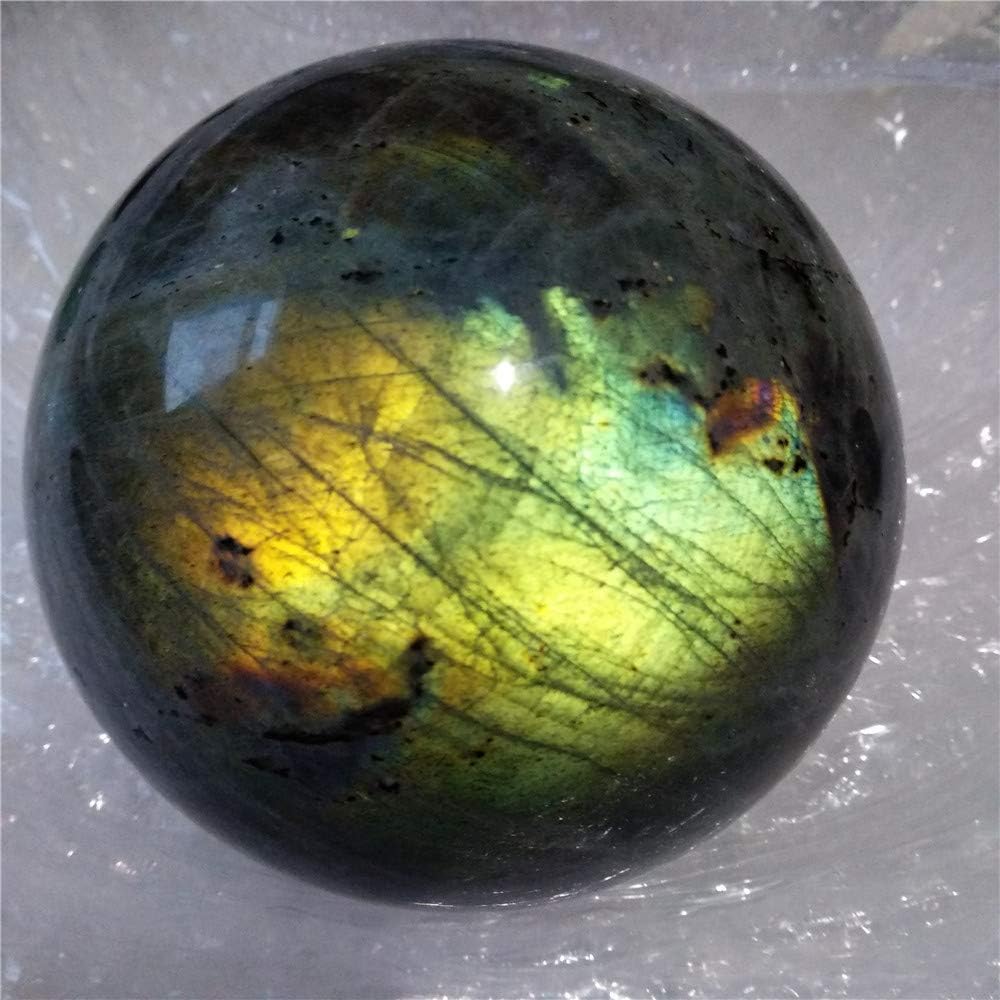 LIXUAN Labradorite Sphere Rainbow Labradorite Stone Sphere Crystal spectrolite Stone Sphere Healing Crystals Healing Gemstone (100-110mm)