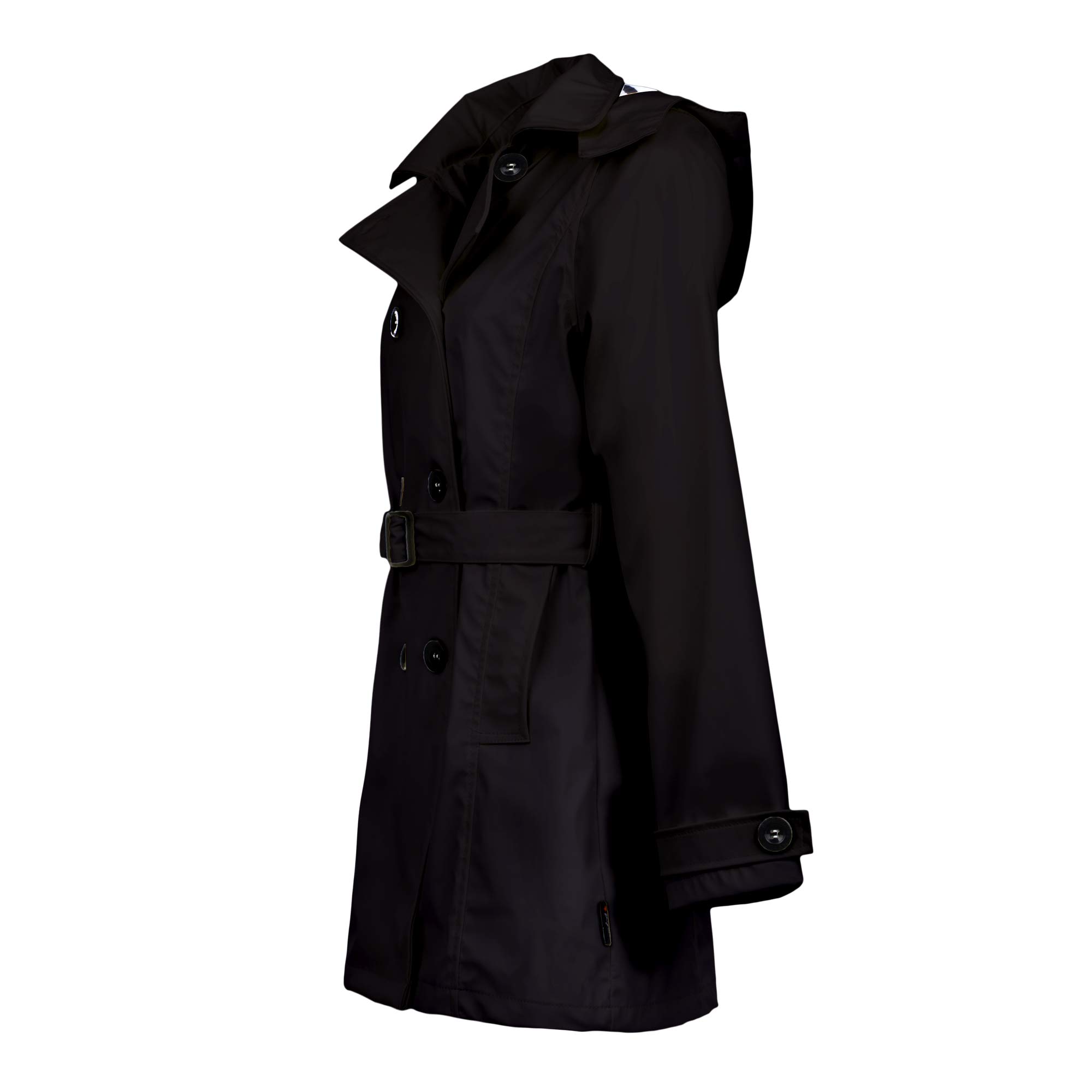 Breizh Ocean - Ciré Imperméable, du XS au 3XL, Création Française CARNAC, Trench Femme avec Capuche Amovible - Coupe vent, Impermeable et Manteau Femme