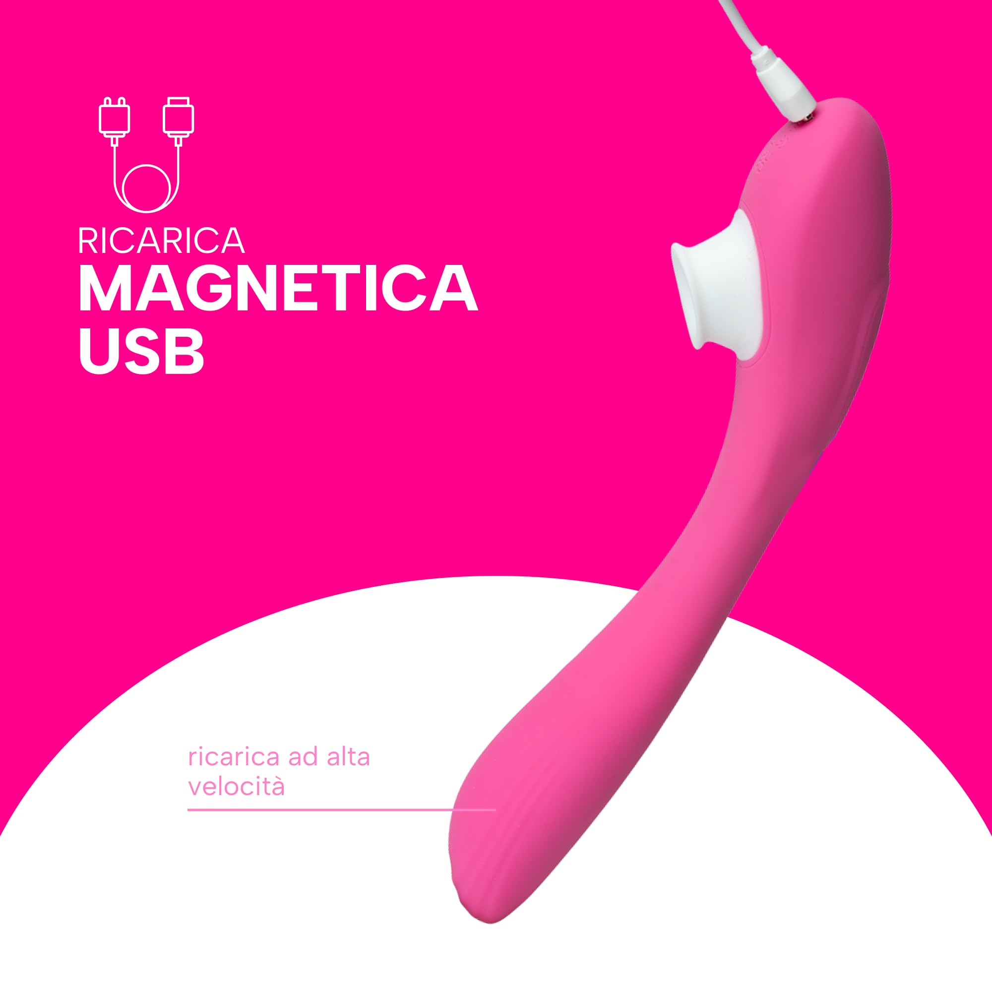 MySecretCase Vibratoreper Donna Punto g Squirting con Lingua Vibrante Clitoride Stimolatore Clitoride Femminile, 9+9 Modalità, Silicone, IPX7, USB, Sexytoysys Donna e Coppia Vibratoriper Donne