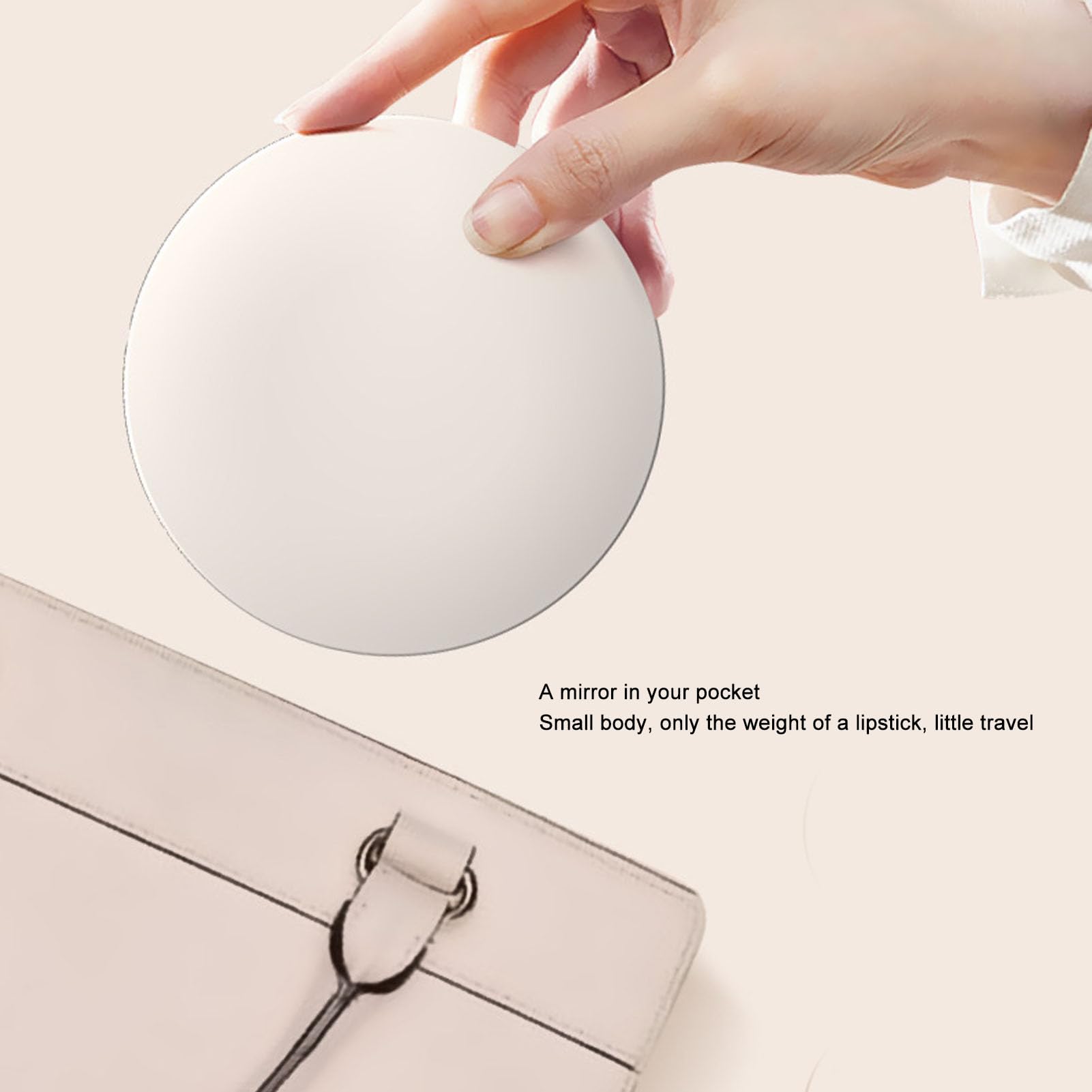 Miroir Cosmétique UV, Miroir Portable Double Face 2X Grossissement avec Caméra UV, Protection Solaire, Miroir de Voyage Pliable 3,8 Pouces pour Soins de la Peau
