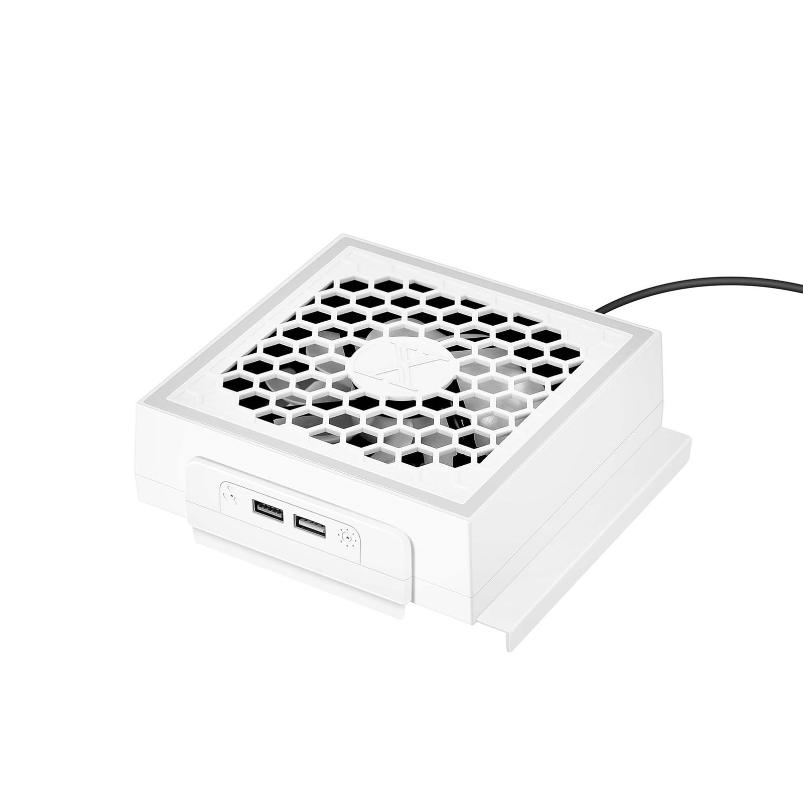 Ventola di raffreddamento per console di raffreddamento in serie con 2 porte USB e ventola di raffreddamento a basso rumore regolabile a 3 velocità