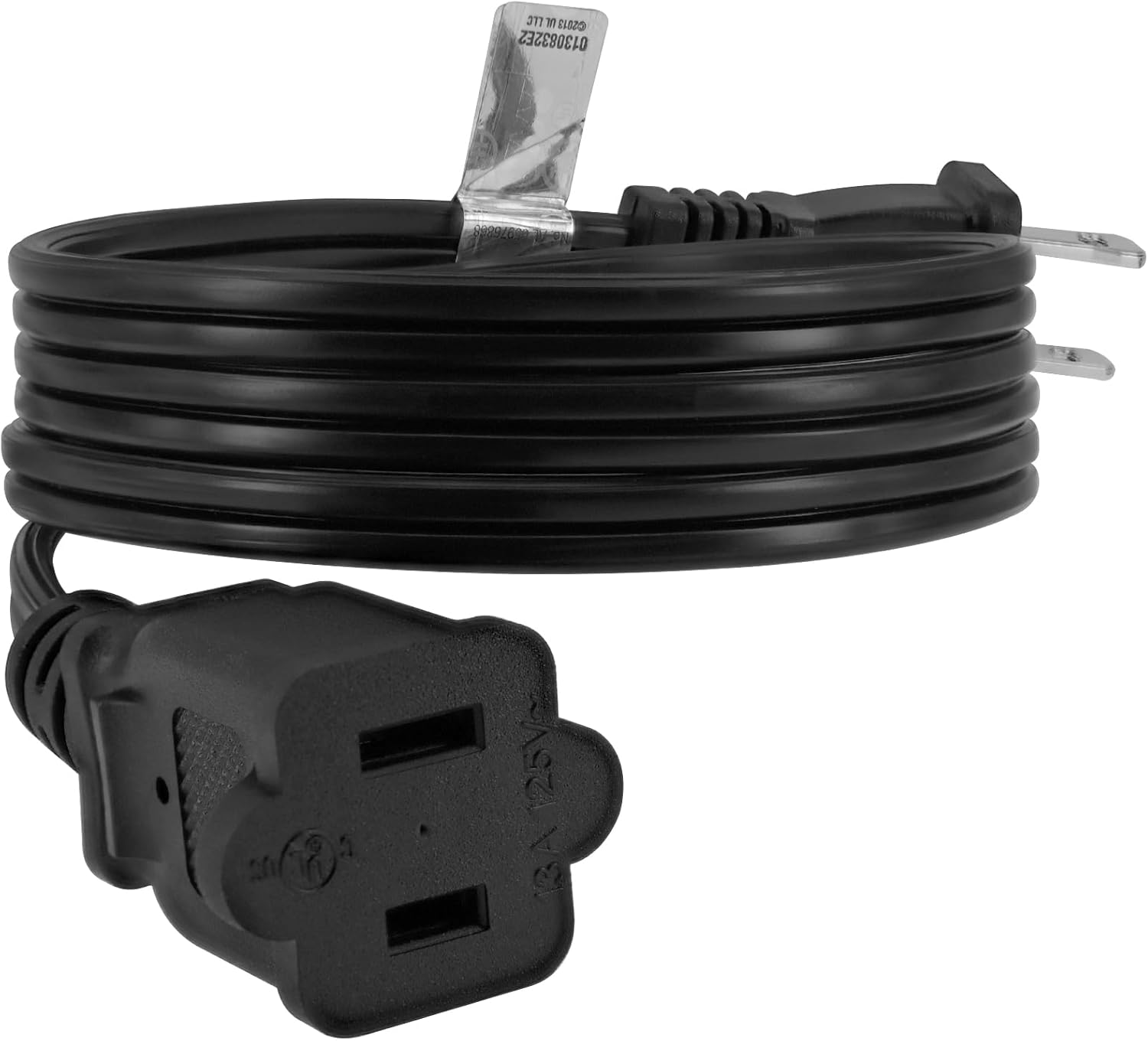 3FT Polarized US Extension Cord 2 Prong, BENACES 2 Pack UL Certificated 16AWG Male to Female Power Extension Cable 13A/125V (2 Pack)