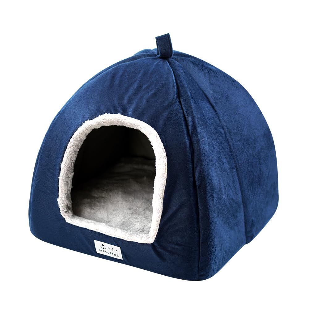 Cueva Suave Gato Camas para Gatitos Cama Gato Carpa para Gatos Casa Gato Lavable con Cojín Color Aleatorio (SOY6207)