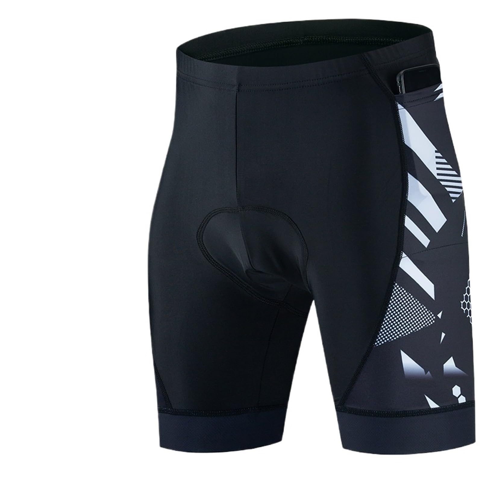 Pantaloncini da Ciclismo 2 Pezzi Pantaloncini da Ciclismo Uomo Estivi con Imbottitura in Gel, Sportivi, Triathlon, Bici Strada, Pantaloni, Uniforme, Maglia, Tasche(Black02,L)