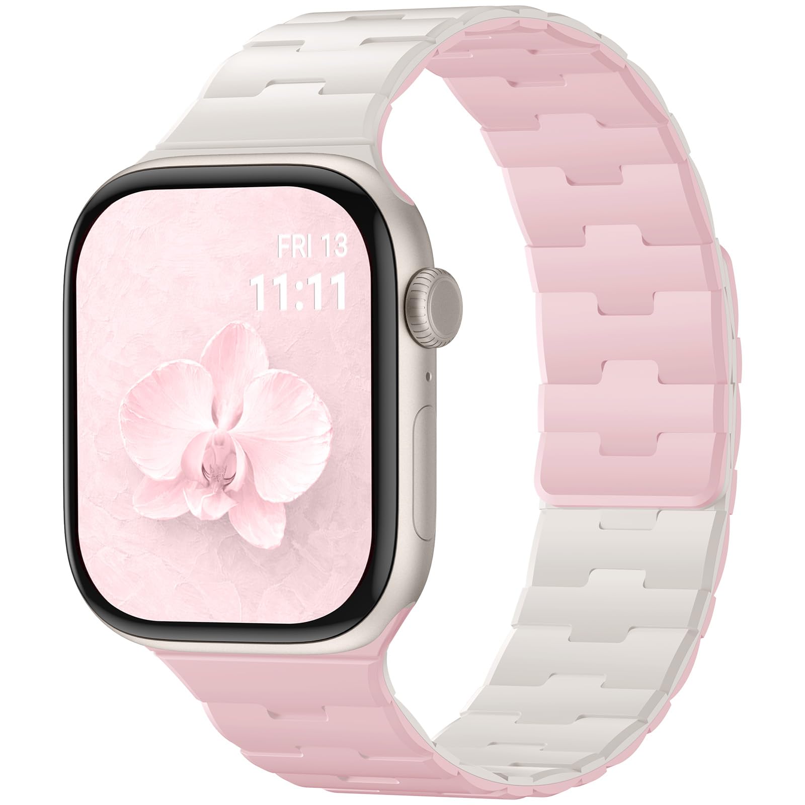 Bandletic Doppelseitiges Reversibles Magnetisches Armband Kompatibel mit Apple Watch Series SE3/SE211/10/9/8/7/6/5/4/3/ Silikonarmband für iWatch Ultra 3/2/1 49mm 46mm 45mm 44mm 42mm 41mm 40mm 38mm
