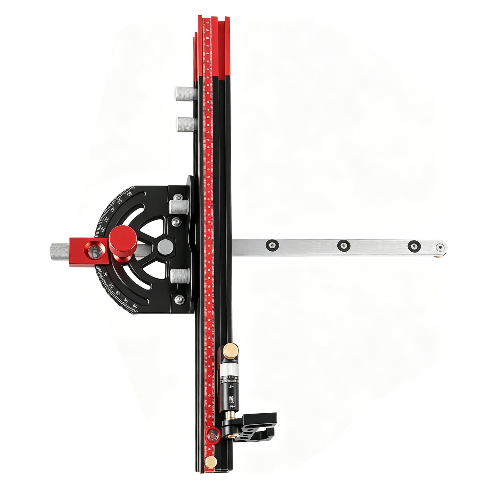 Table Saw Miter Gauge, Standard T Slot 3/8 x 3/4", 89cm Extendable Fence Fit, with Micro Adjustable Flip Stop, for Repeatable Angled Cuts and Mortises, for Accurate Engraving, Cutting