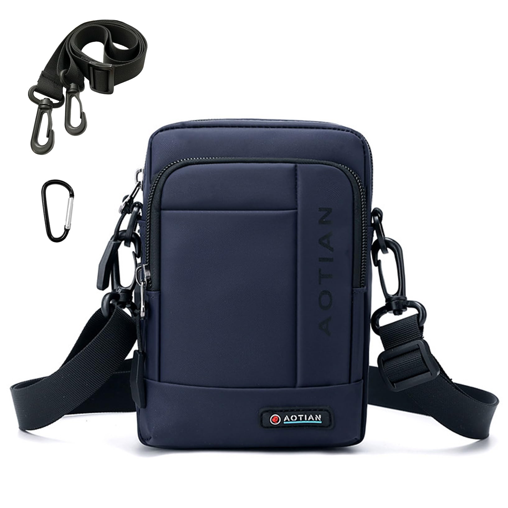 SPAHER Handy Umhängetasche Herren Klein, 3-in-1 Multi-Pocket Handy Schultertasche Klein Wasserdicht Oxford Sling Crossbody Bag Herrentasche Zum Umhängen für Reisen, Urlaub und Arbeit