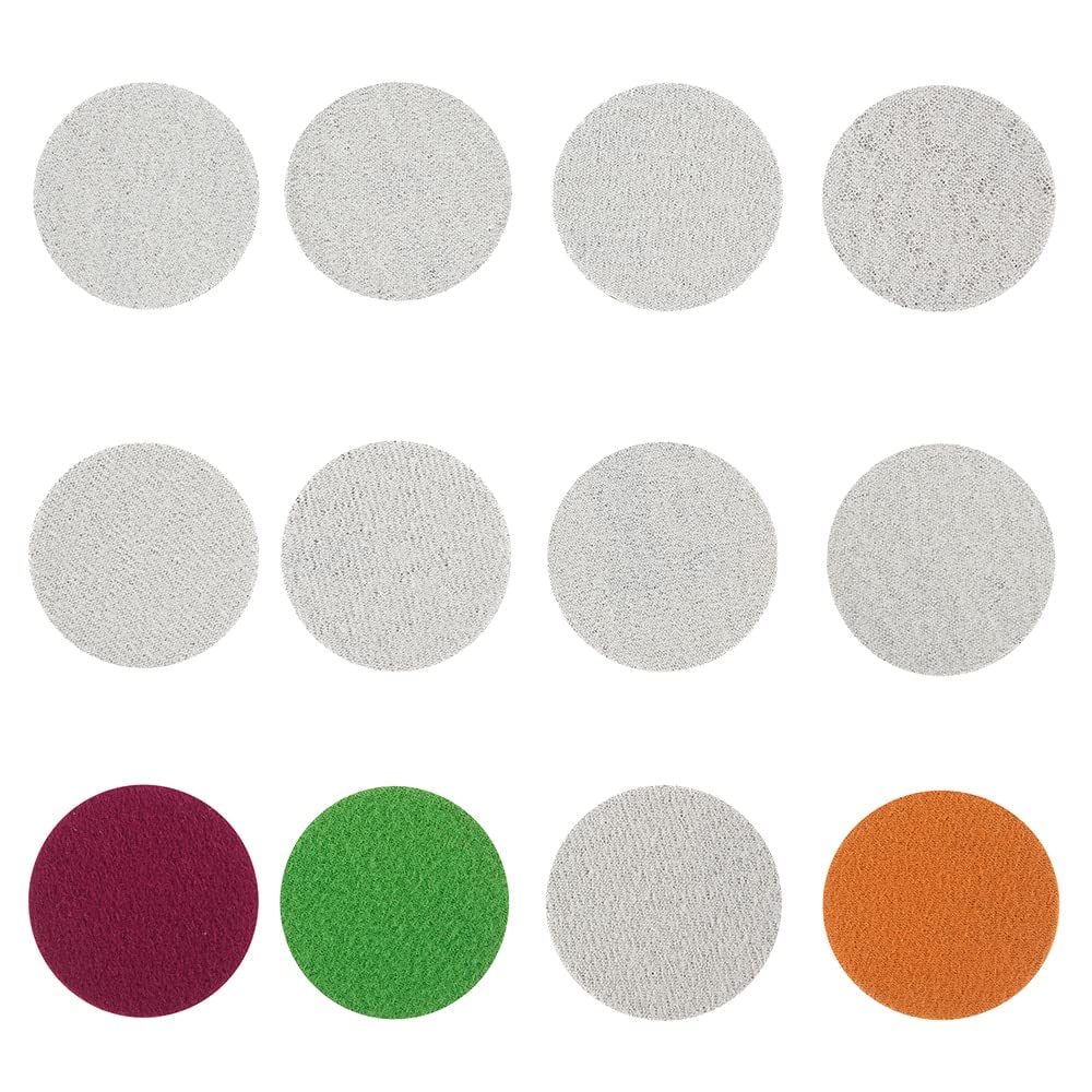 Papel de lija abrasivo ZSBLXHHJD 180 PCS 2 pulgadas Surtido de papel de lija Húmedo y seco 60-10000 Discos abrasivos con gancho y almohadillas de bucle for juegos de molienda de madera