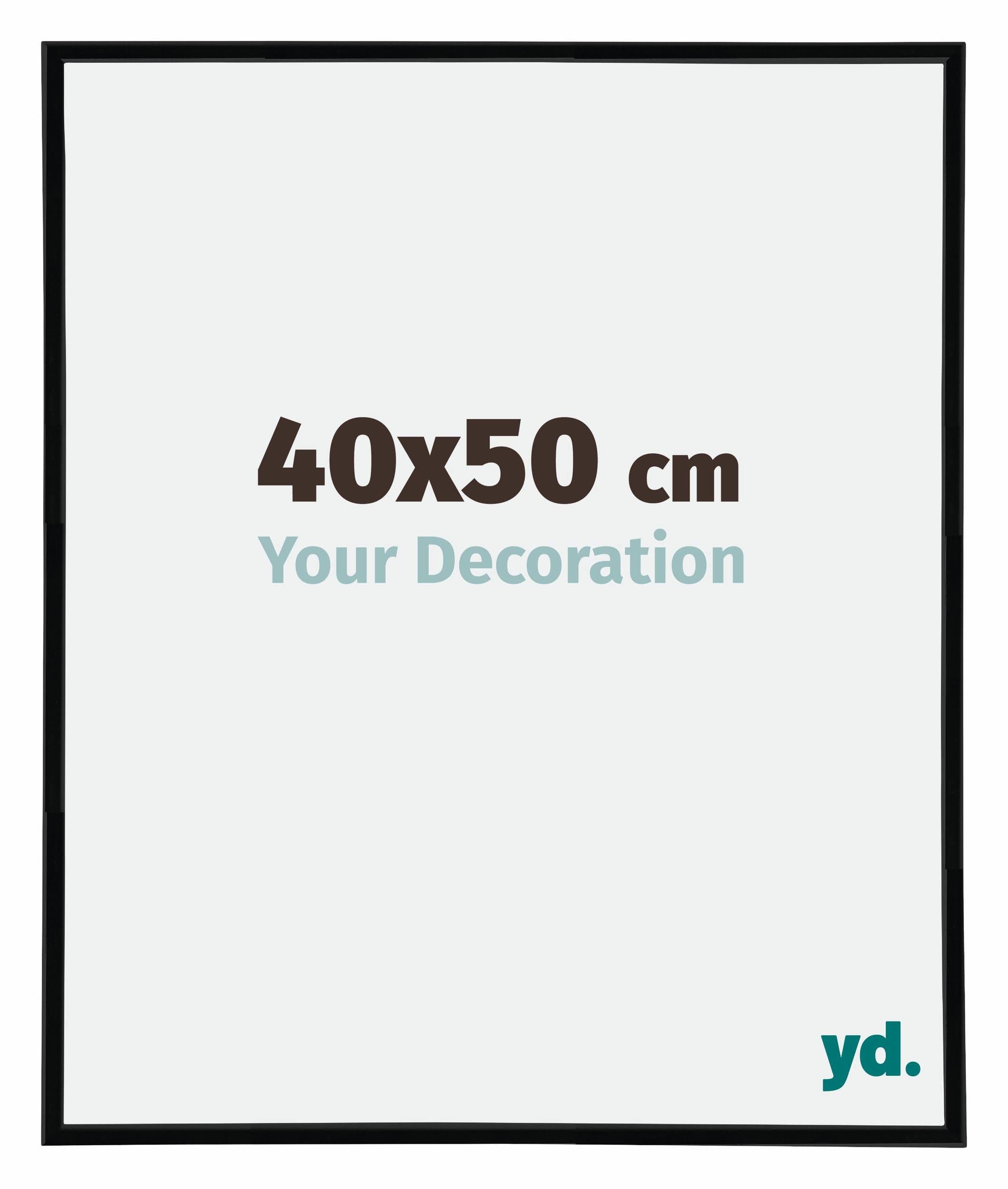 Your Decoration - Picture Frame 40x50 cm - Black High Gloss - Decorative Wall Frame in Plastic with Antireflection - Frame 40x50 - Annecy — image 1
