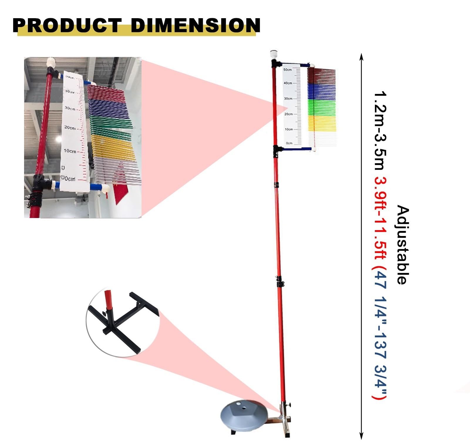 Tester Salto Verticale Strumento di Misurazione del Salto Verticale per Il Basket, Scala Dei Test Fisici Sportivi/ Allenatore, Attrezzatura di Addestramento del Tester di Alimentazione, Sfidante Verti
