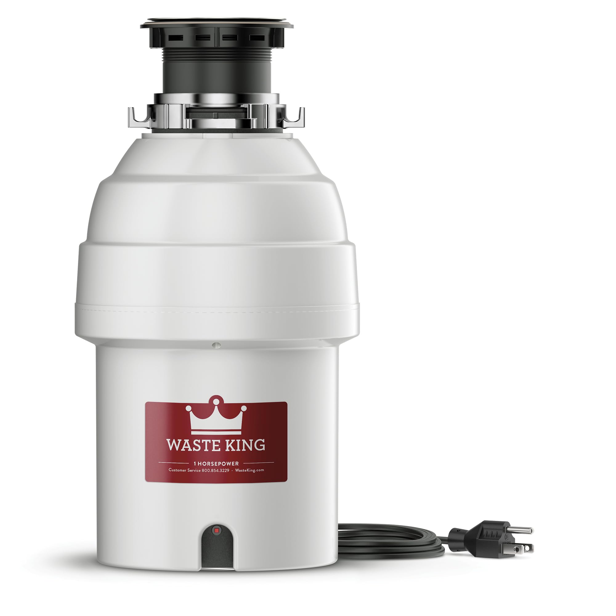 Waste King Legend Series 1 HP Continuous Feed Garbage Disposal with Power Cord - (L-8000)