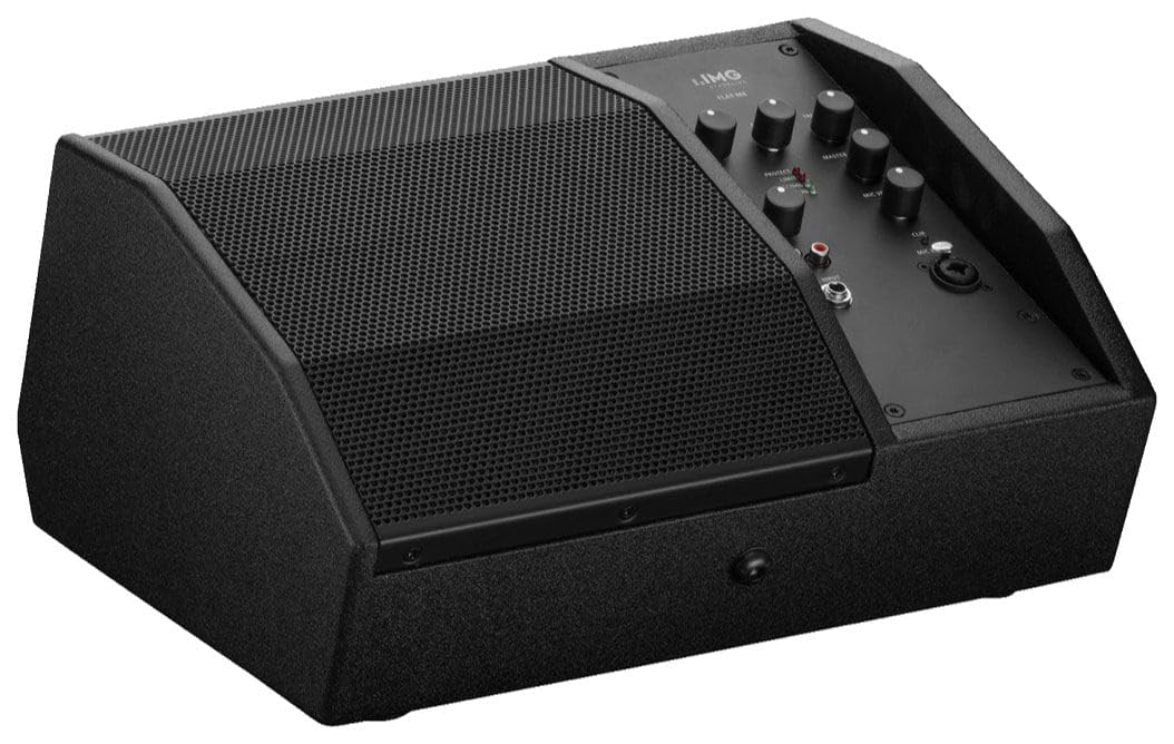 IMG STAGELINE Flat-M8 Aktive PA-Bühnenmonitorbox, 300W, schwarz