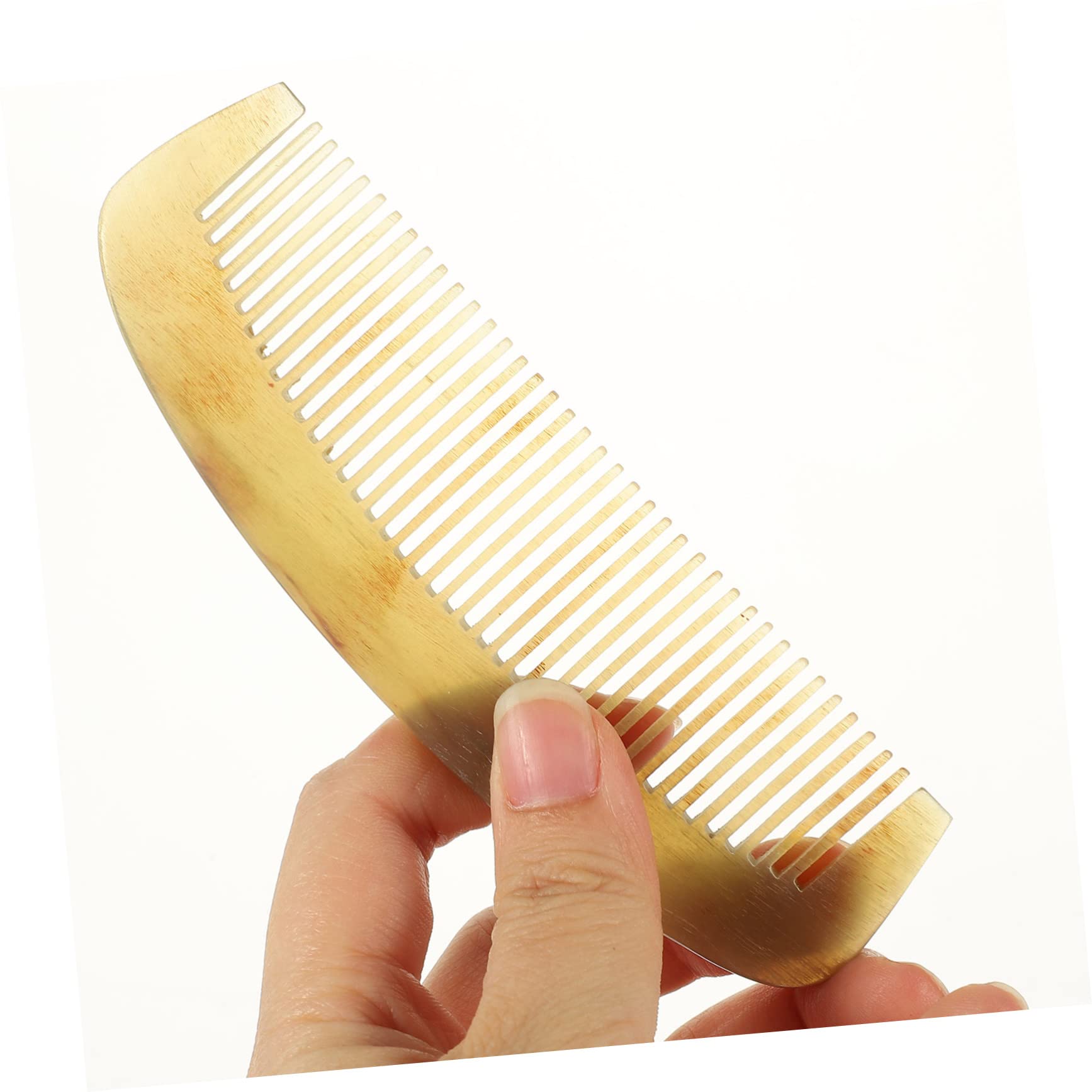 Peine De Cuerno Antiestático Natural Para Mujeres Peine De Cuerno Portátil Para Alisar El Cabello y Prevenir Caída Baño o Dormitorio