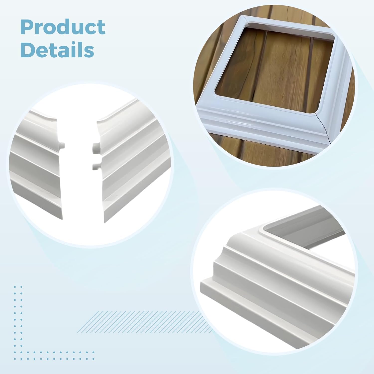 Pack of 12 PVC Fence Post Caps, 4 X 4 In/10 Cm X 10 Cm Vinyl Column Wraps, Split Design for Quick Installation, White, Suitable for Fencing and Lamp Posts