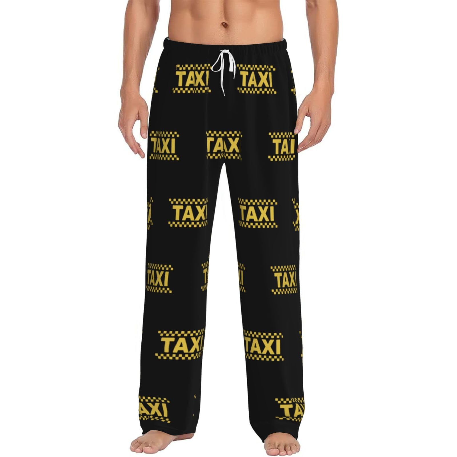 Kwqdozf Men's As Pic Taxi Driver Cab Pajama Pants