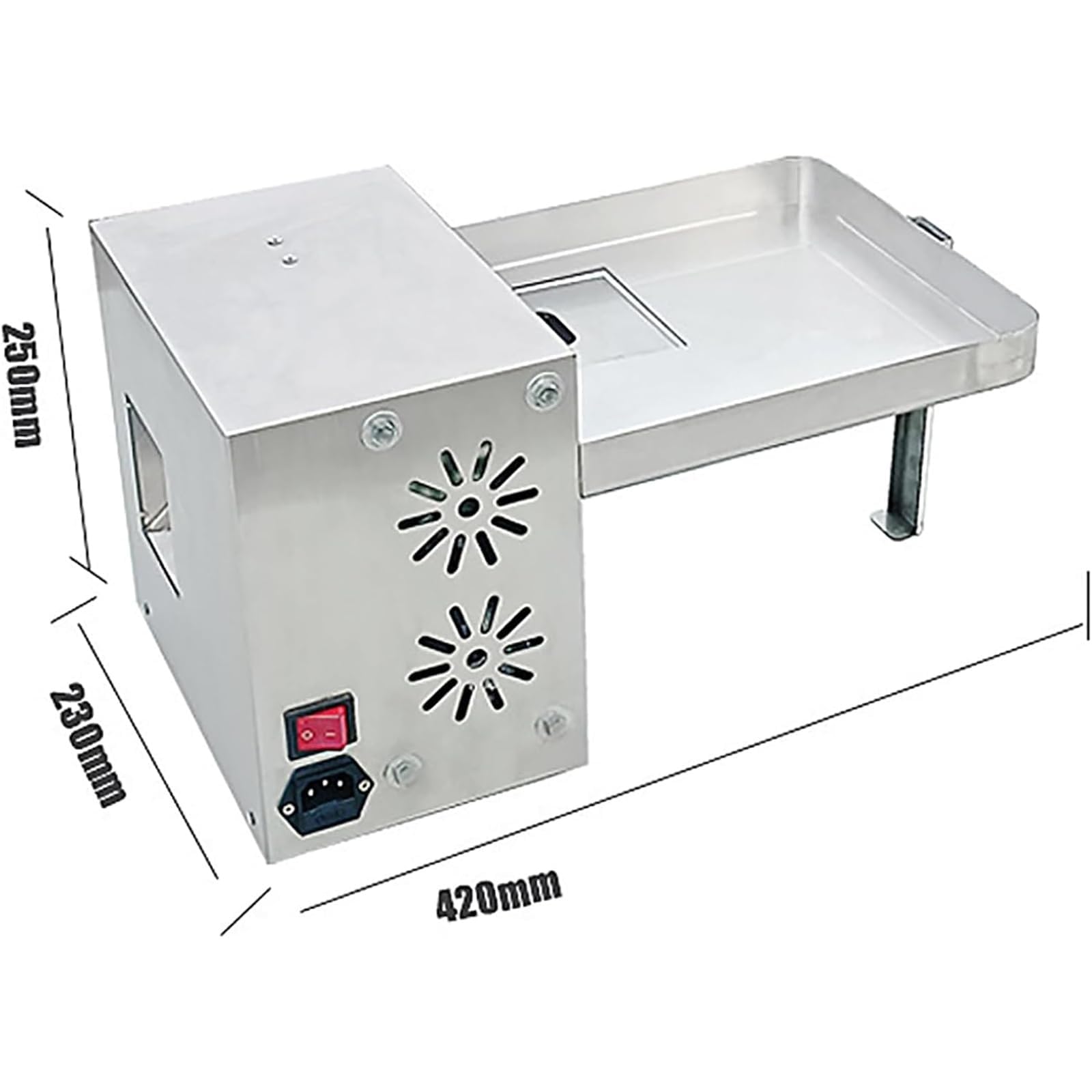 Macchina per intaglio castagne, semiautomatica 120W, profondità di taglio regolabile, capacità 32-35 kg/h, ideale per panetterie