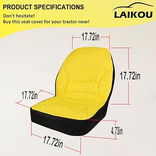 Miniatura 7 de Funda compacta para asiento de tractor utilitario compatible con John Deere LP68694 para tractores 1025R y 2025R, tela Oxford 300D resistente a la