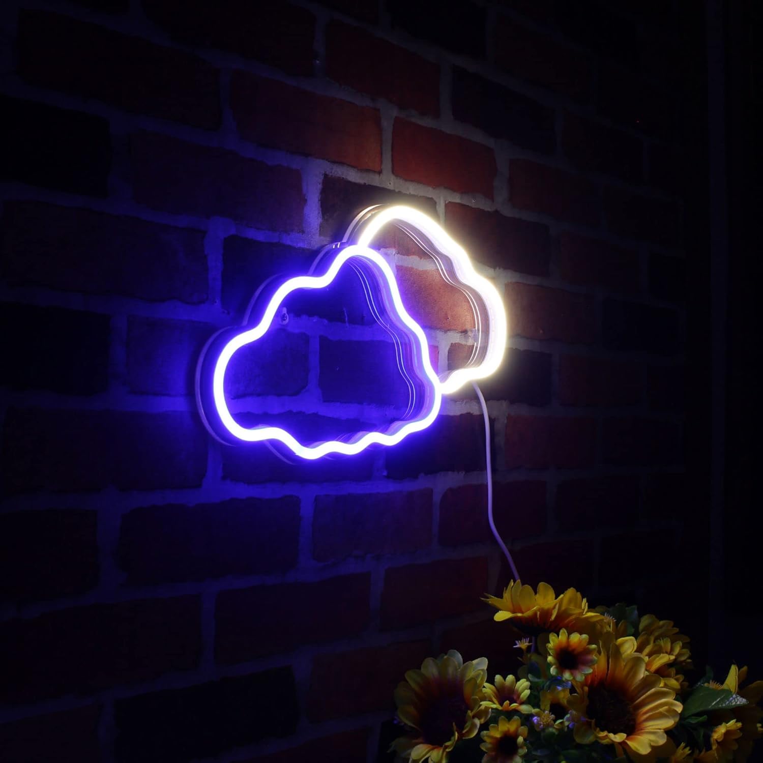 ADVPRO Two Clouds Flex Silicone LED Neon Sign - Yellow - st16s32-fnu0007-y