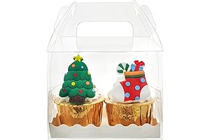 LASOA 6.3 x 3.5 x 3.5 Inches Clear Gable Treat Favor Boxes