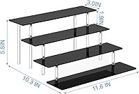 Vista 6 de 4 Tier Perfume Organizer Stand, Acrylic Risers Display Stands, Display Risers, Perfume Shelf Dessert Display for Party, Figure Stand Funko POP