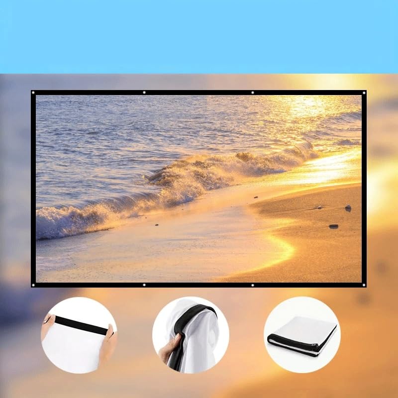 Pantalla de proyección plegable 150 pulgadas 16:9 portátil miniatura 2