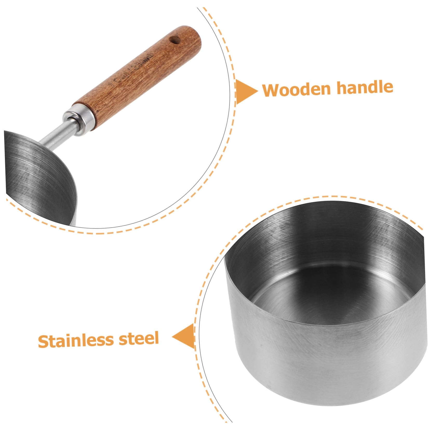 Cuillères et Tasses à Mesurer Poignée en Bois Set de 8 en Acier Inoxydable et Entretien Facile Mesures Précises Pâtisserie Professionnelle