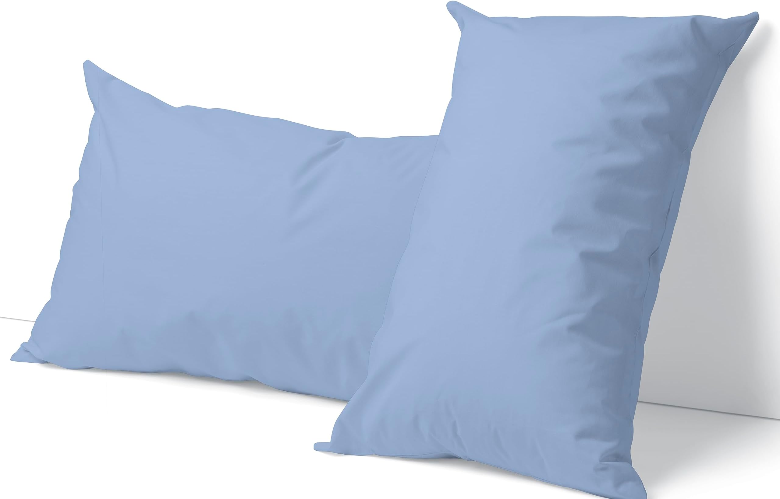 Brushed Microfibre Pillow Cases 2 Pack (50 x 75cm) - Spa Blue Pillowcases 2 Pack- 100 GSM Soft, Comfortable and Durable Pillow Protectors