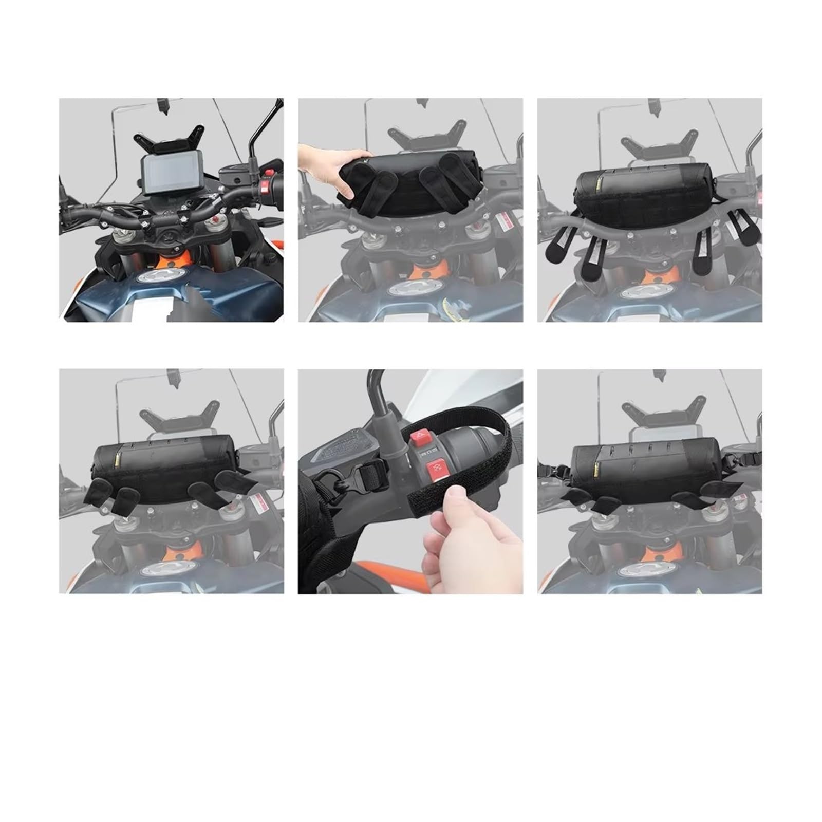 Borsa Laterale Per Moto Per ADV Borsa Da Manubrio Moto Viaggio Stabile Con Sistema Molle Copertura Antipioggia