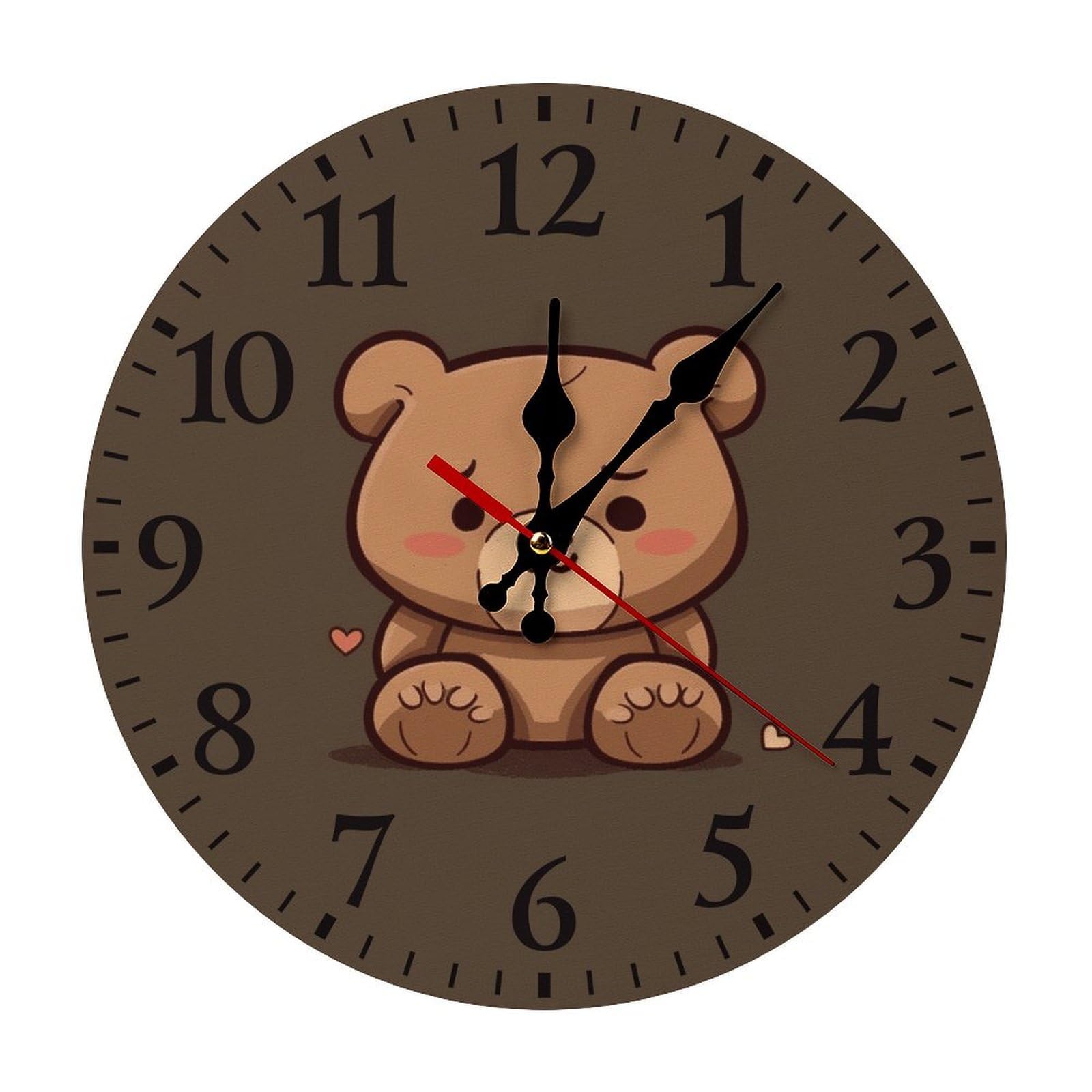 Horloge murale ours mignon décoration chaleureuse maison et chambre