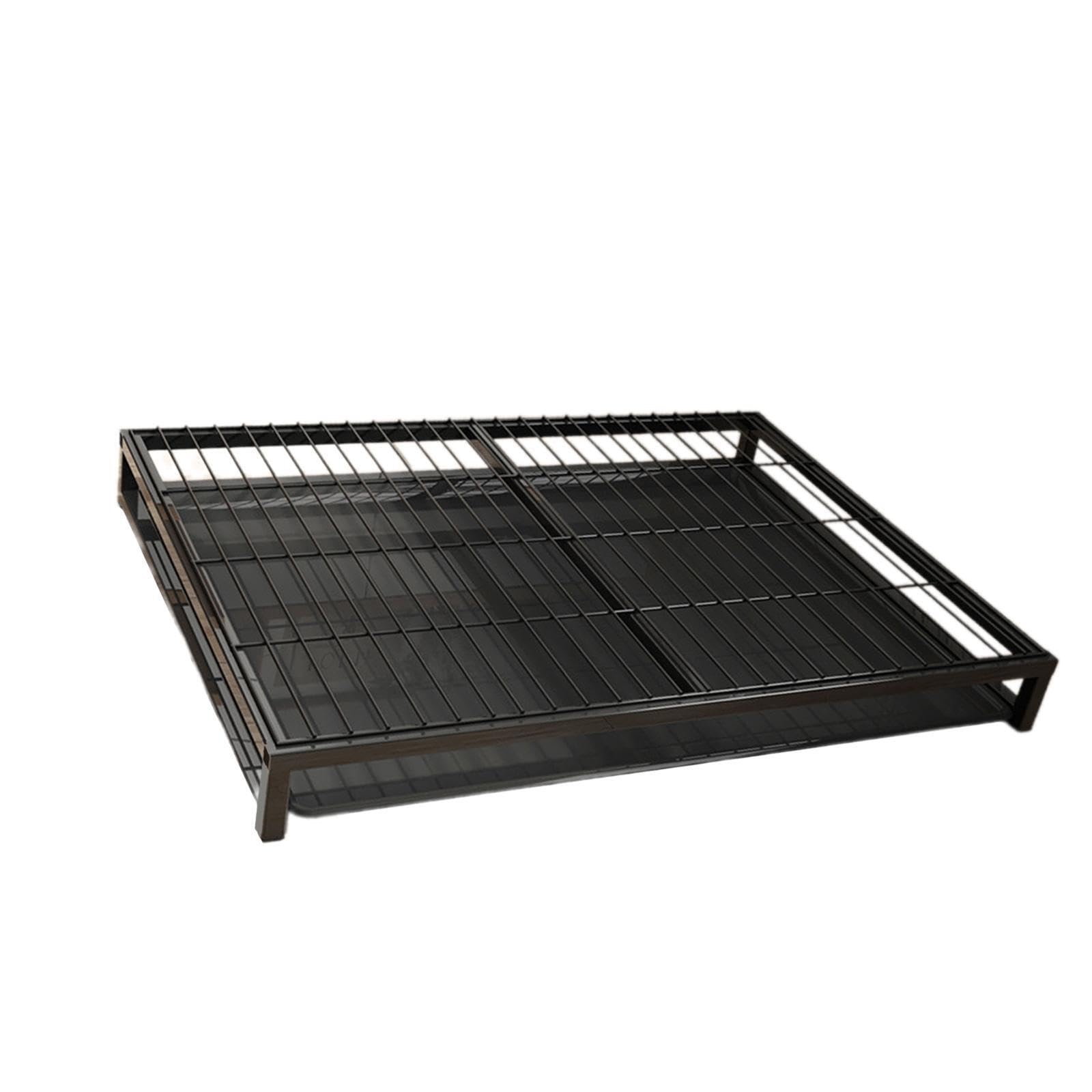 Zambuph Sturdy Lightweight Dog Potty Tray Indoor Outdoor Puppy Training Solution Effortless Cleaning Metal Mesh For Owners Reusable Dog Litter Boxes Potty , black , L
