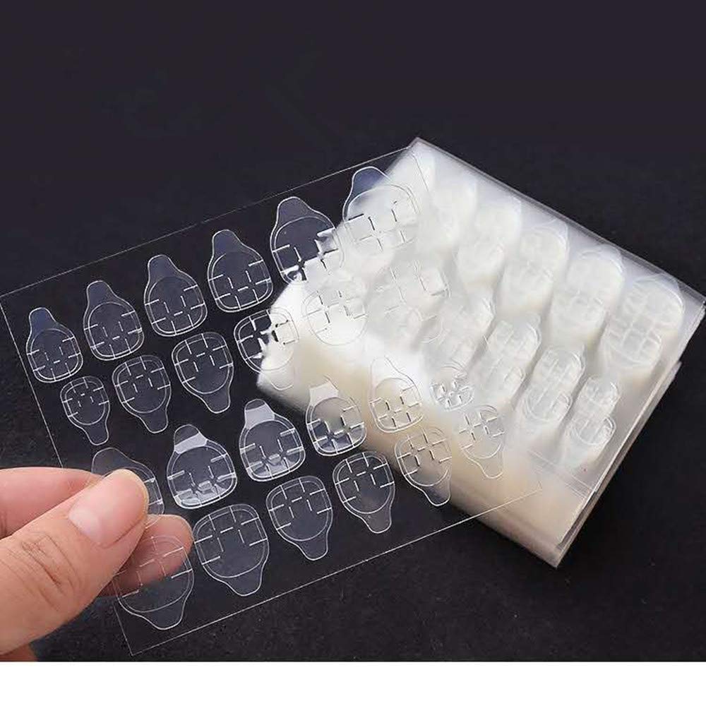 JARGOD10 Sheets (240pcs) Double Sided Adhesive Tabs Nail Glue Sticker for False Nails