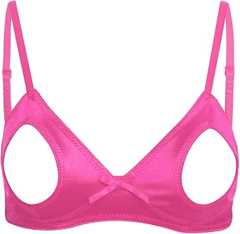 Women Adults Sexy 1/4 Cups Bra Lingerie Bare Exposed Breast Underwire Push Up Bra Tops