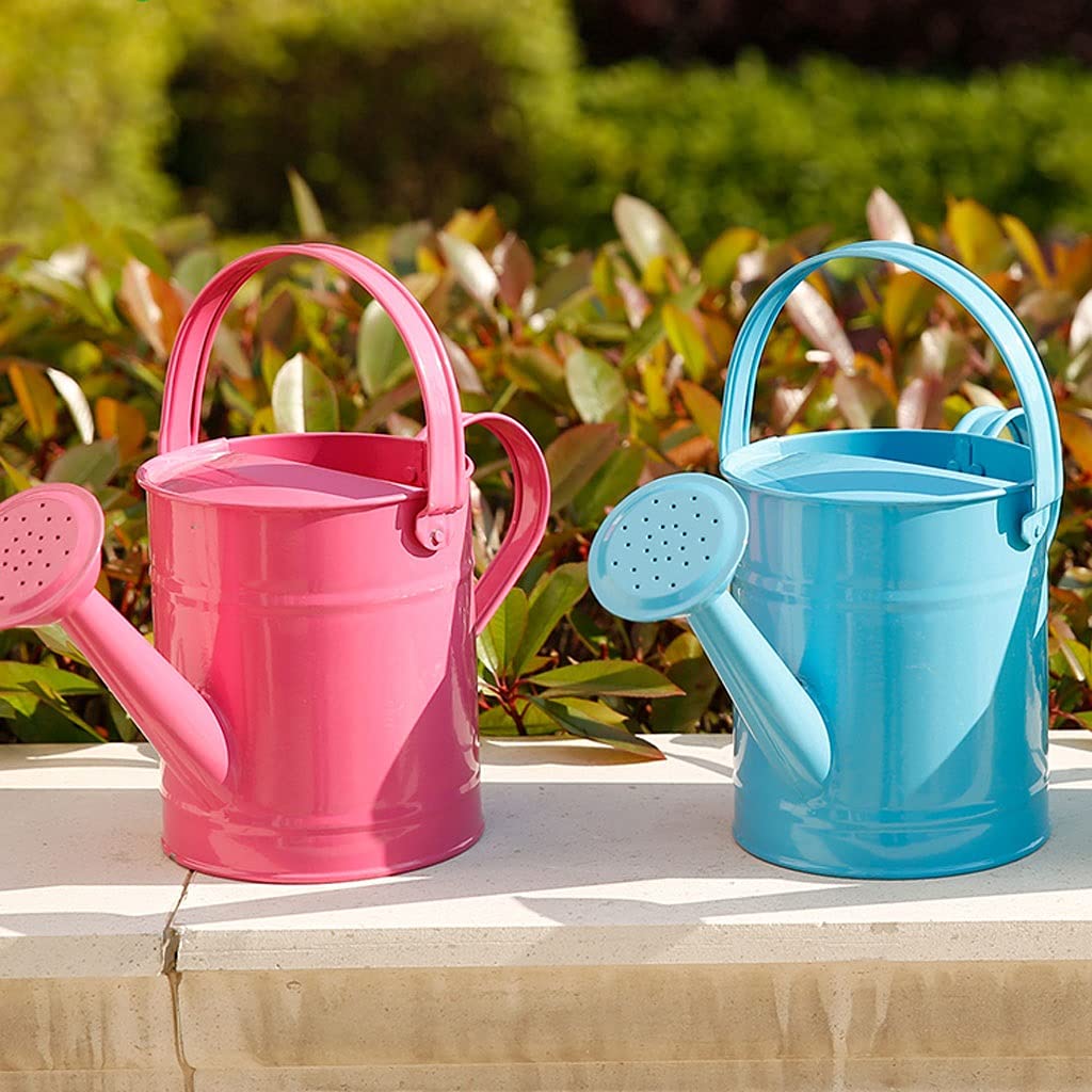 Gartengießkannen Die Bewässerung kann für Innenpflanzen, Metallwasserdämmer mit Griff und Roseheind für Außen- und Innenhäuser-Pflanzen, 1,5l, 3 stück Für Hauspflanzen