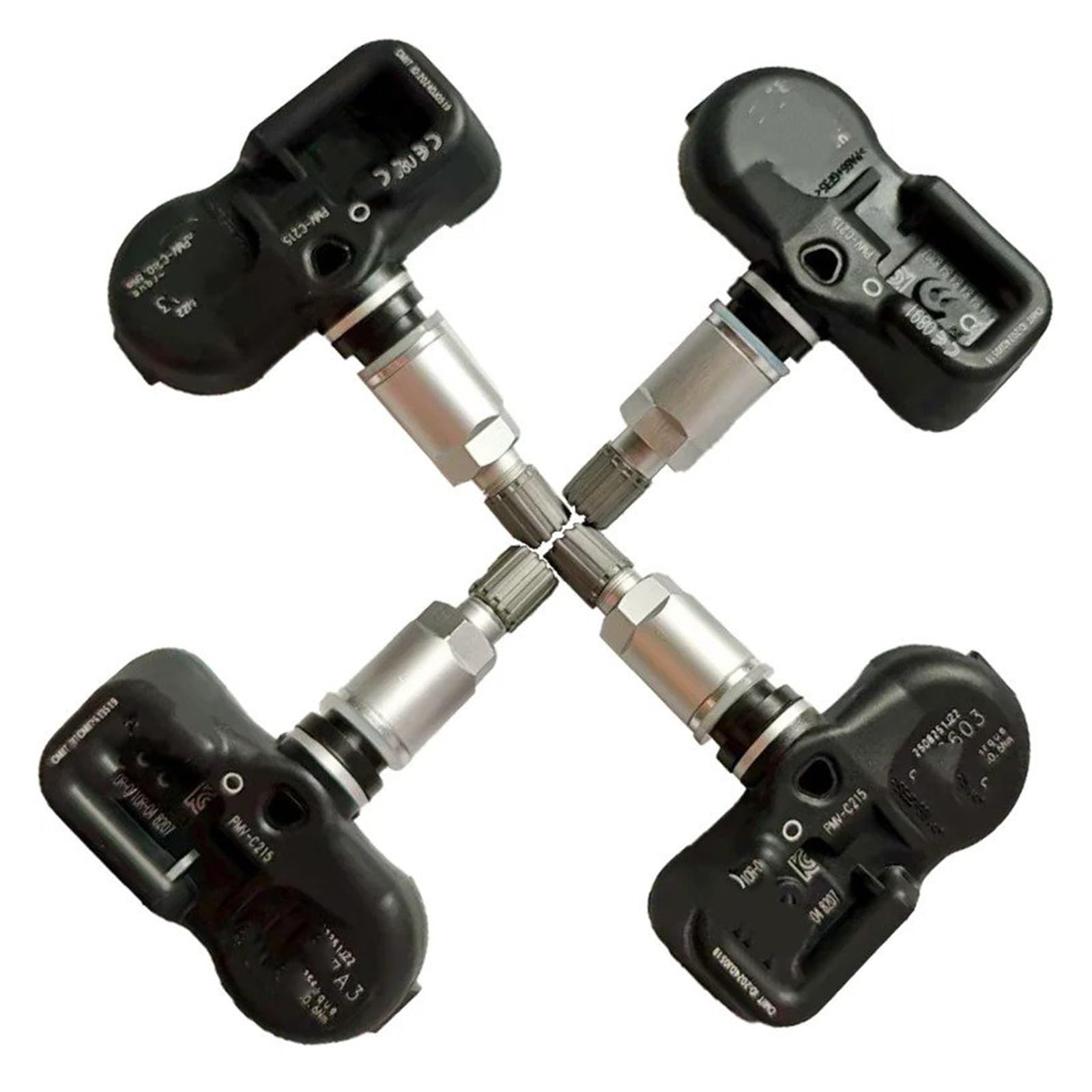 Capteur TPMS pour Toyota Aygo BZ4X pour Land pour Cruiser C-HR pour RAV4 2015-2023 Capteurs Pression des Pneus | Capteur De Pression Des Pneus PMV-C215 433MHZ, TPMS Pour Voiture, 1/4 Pièces, 42607-02070 42607-48020(4PCS)